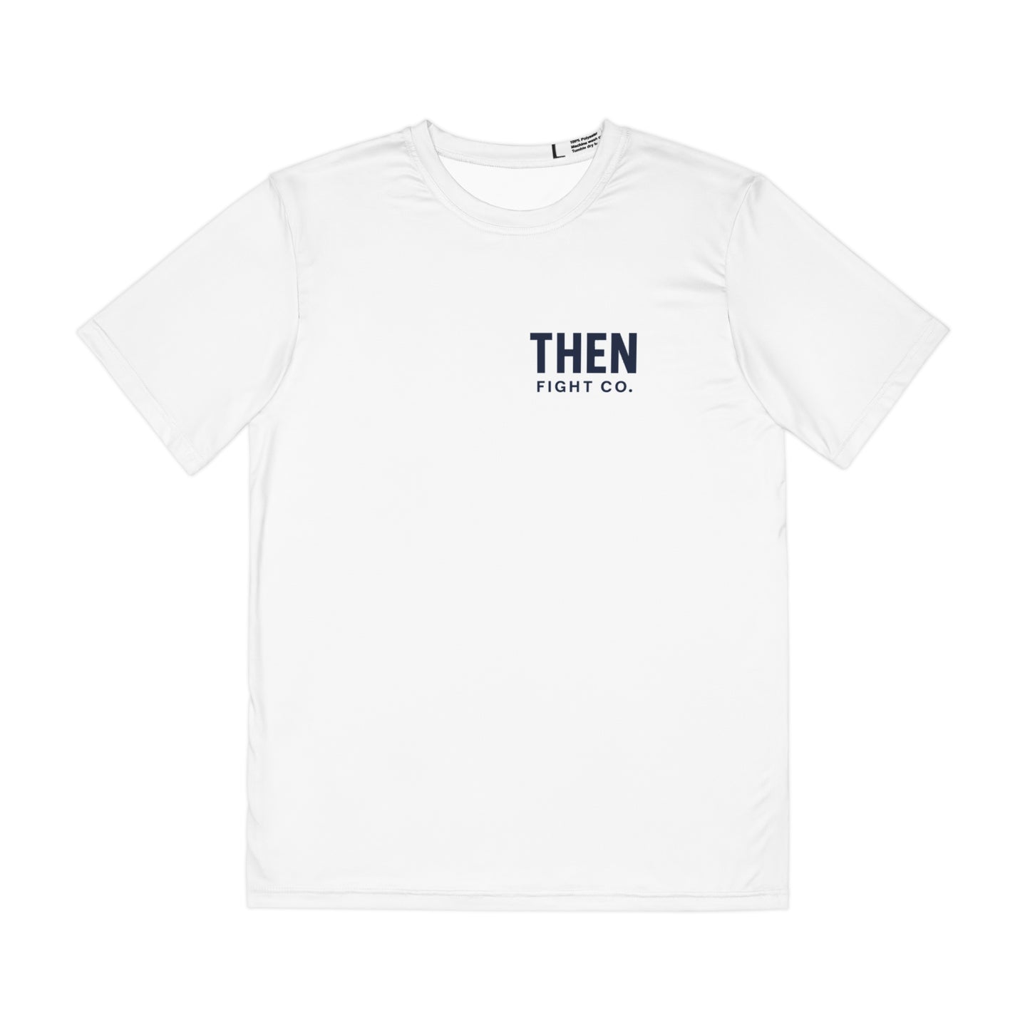 Men's White x Blue Pillars Tee, Performance, Workout, Running, Gym, Workout, Breathable