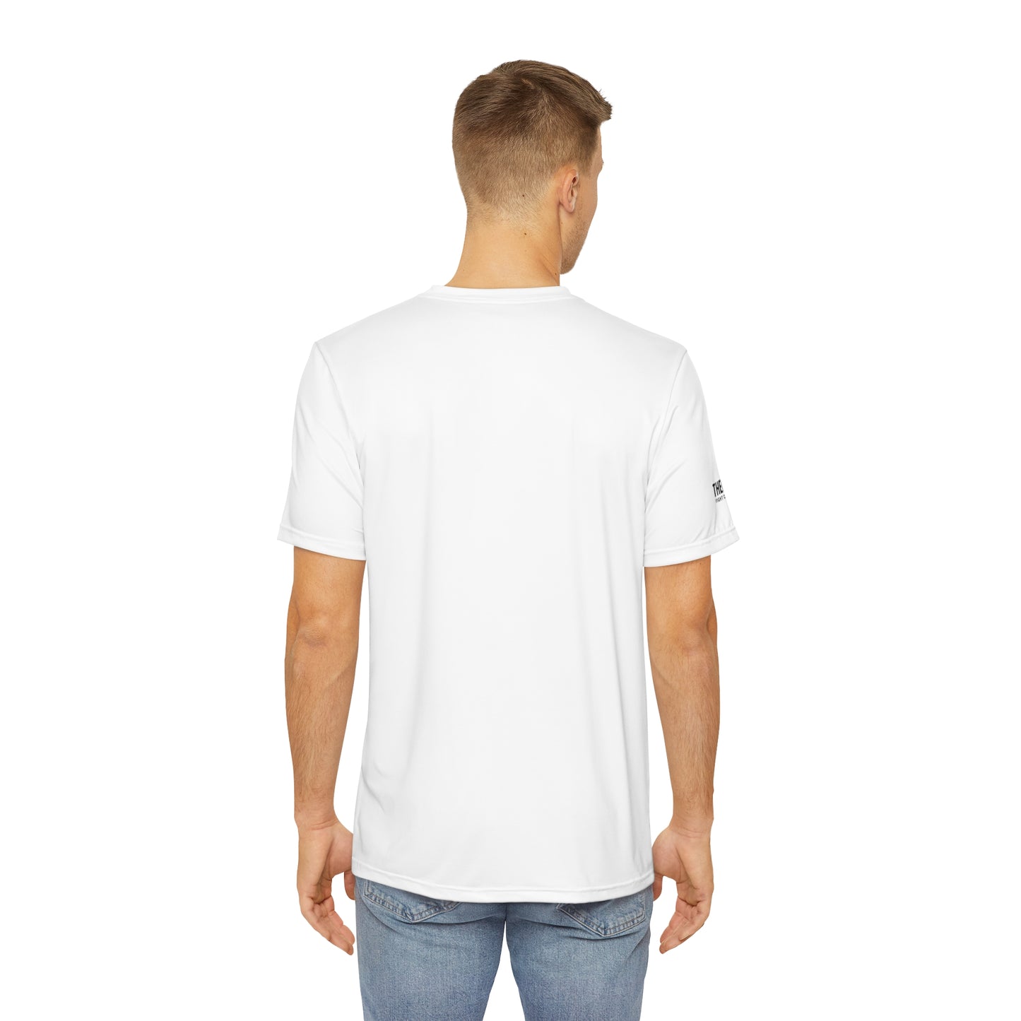 Men's White THEN Fight Co. Tee, Performance, Workout, Running, Gym, Workout, Breathable